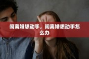 闹离婚想动手，闹离婚想动手怎么办