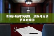 法院开庭调节离婚，法院开庭调节离婚案件