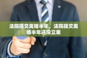 法院提交离婚半年，法院提交离婚半年还没立案