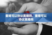 重婚可以协议离婚吗，重婚可以协议离婚吗