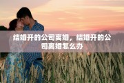 结婚开的公司离婚，结婚开的公司离婚怎么办