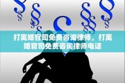 打离婚官司免费咨询律师，打离婚官司免费咨询律师电话