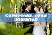 公婆离婚我们也离婚，公婆离婚我们也离婚怎么办
