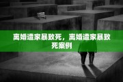 离婚遭家暴致死，离婚遭家暴致死案例