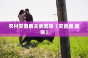 农村安置房夫妻离婚（安置房 离婚）