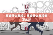 离婚什么都没，离婚什么都没有怎么分