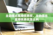 主动提出离婚抚养权，主动提出离婚抚养权怎么判