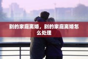 别的家庭离婚，别的家庭离婚怎么处理