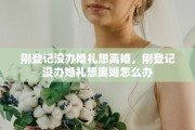 刚登记没办婚礼想离婚，刚登记没办婚礼想离婚怎么办