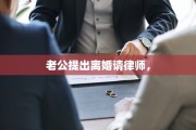 老公提出离婚请律师，