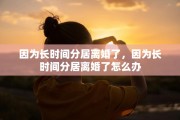 因为长时间分居离婚了，因为长时间分居离婚了怎么办