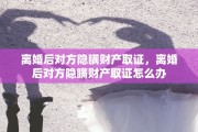 离婚后对方隐瞒财产取证，离婚后对方隐瞒财产取证怎么办