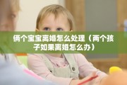 俩个宝宝离婚怎么处理（两个孩子如果离婚怎么办）