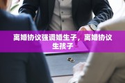 离婚协议强调婚生子，离婚协议生孩子
