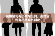 离婚官司有小孩怎么判，离婚官司有小孩怎么判决