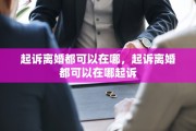 起诉离婚都可以在哪，起诉离婚都可以在哪起诉