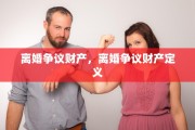离婚争议财产，离婚争议财产定义