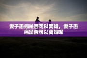 妻子患癌是否可以离婚，妻子患癌是否可以离婚呢