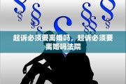 起诉必须要离婚吗，起诉必须要离婚吗法院