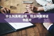 什么叫离婚证书，什么叫离婚证书图片