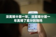 没离婚分居一年，没离婚分居一年离婚了能分到钱吗