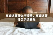 离婚还要什么手续费，离婚还要什么手续费呢