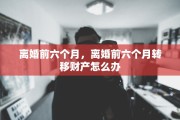 离婚前六个月，离婚前六个月转移财产怎么办