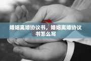婚姻离婚协议书，婚姻离婚协议书怎么写