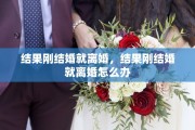 结果刚结婚就离婚,结果刚结婚就离婚怎么办 结果刚结婚就离婚,结果刚结婚就离婚怎么办