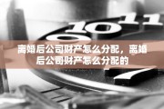 离婚后公司财产怎么分配，离婚后公司财产怎么分配的