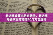 起诉离婚要求男方赔偿，起诉离婚要求男方赔偿10几万合理吗