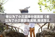 老公为了小三坚持分居离婚（老公为了小三要跟我离婚,我该怎么办）