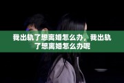我出轨了想离婚怎么办，我出轨了想离婚怎么办呢