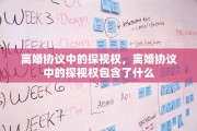 离婚协议中的探视权，离婚协议中的探视权包含了什么
