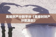 离婚财产分割平分（离婚时财产分割原则）