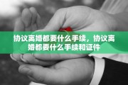 协议离婚都要什么手续，协议离婚都要什么手续和证件