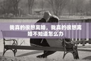我真的很想离婚，我真的很想离婚不知道怎么办