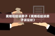 离婚后起诉房子（离婚后起诉房子诉讼状）
