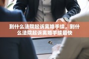 到什么法院起诉离婚手续，到什么法院起诉离婚手续最快