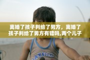 离婚了孩子判给了男方，离婚了孩子判给了男方有错吗,两个儿子