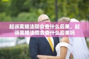 起诉离婚法院会查什么后果，起诉离婚法院会查什么后果吗