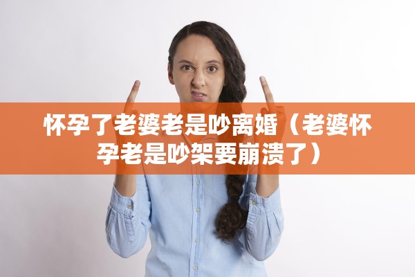 怀孕了老婆老是吵离婚（老婆怀孕老是吵架要崩溃了）