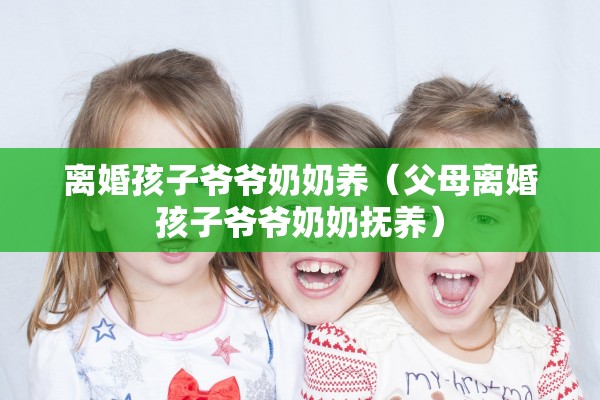 离婚孩子爷爷奶奶养(父母离婚孩子爷爷奶奶抚养) 离婚孩子爷爷奶奶养(父母离婚孩子爷爷奶奶抚养)