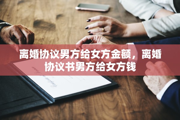 离婚协议男方给女方金额，离婚协议书男方给女方钱