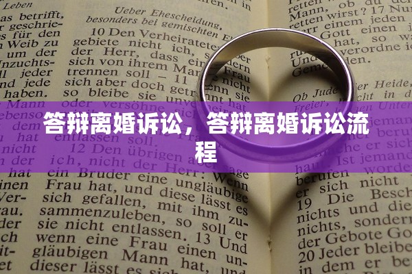 答辩离婚诉讼，答辩离婚诉讼流程
