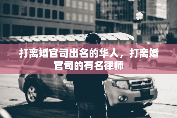 打离婚官司出名的华人，打离婚官司的有名律师