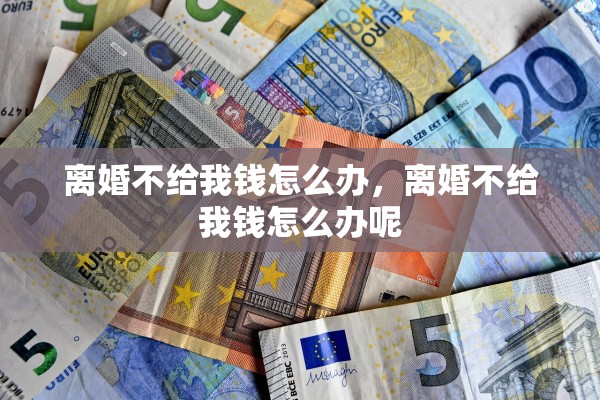 离婚不给我钱怎么办，离婚不给我钱怎么办呢