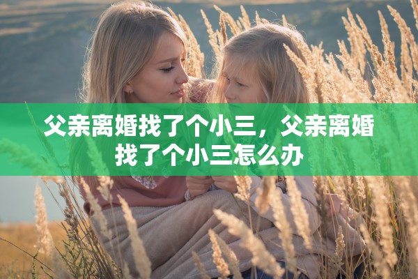 父亲离婚找了个小三，父亲离婚找了个小三怎么办