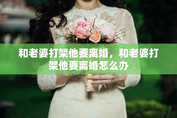 和老婆打架他要离婚，和老婆打架他要离婚怎么办