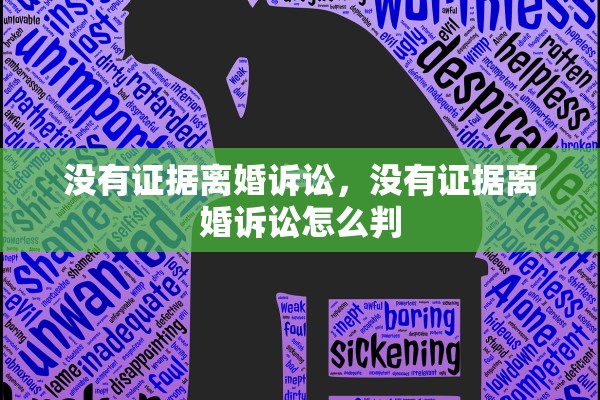 没有证据离婚诉讼，没有证据离婚诉讼怎么判